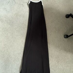 Amazon Black Maxi Dress with White Trim